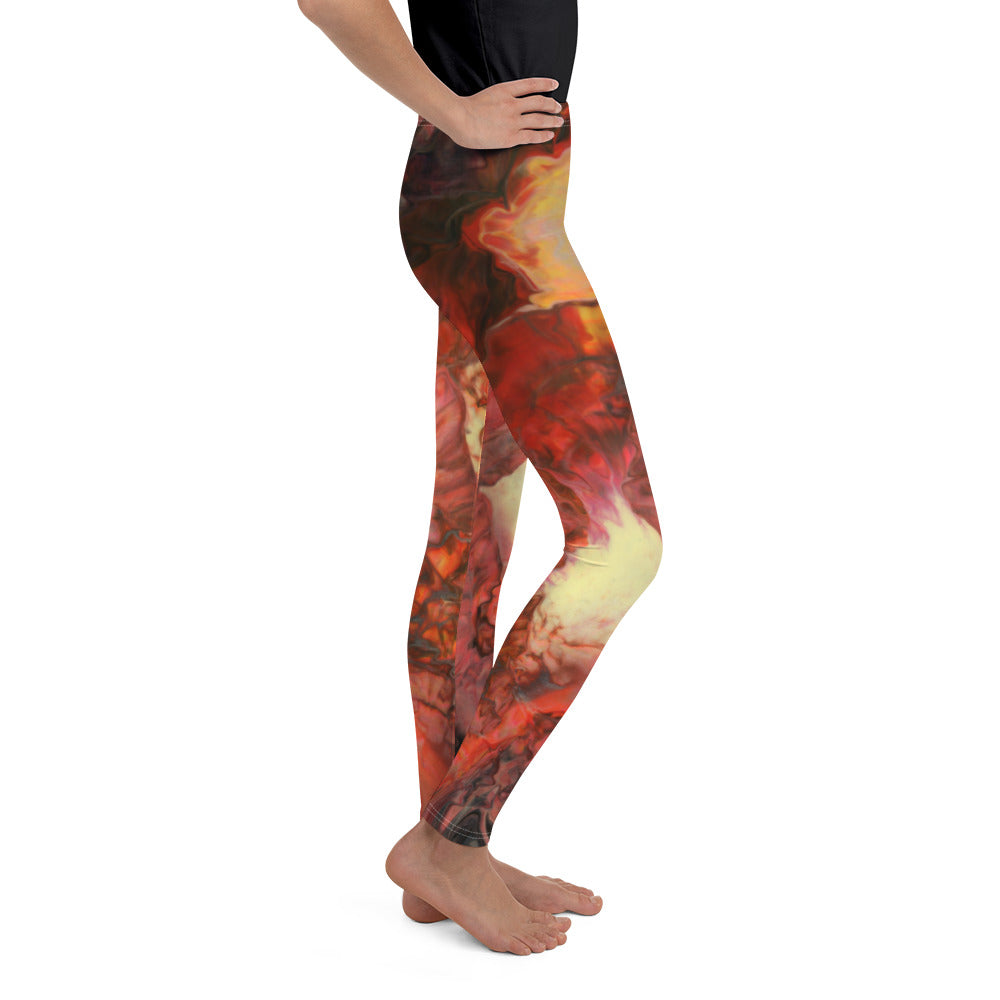 Aura Splash Fire Youth Leggings