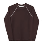 Chocolate Brown Youth Rash Guard