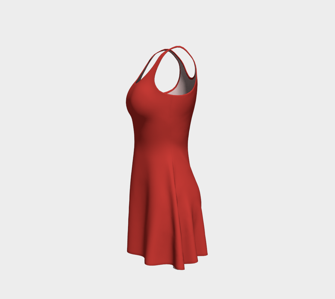 Cherry Red Flare Dress