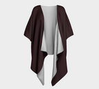Chocolate Brown Draped Kimono