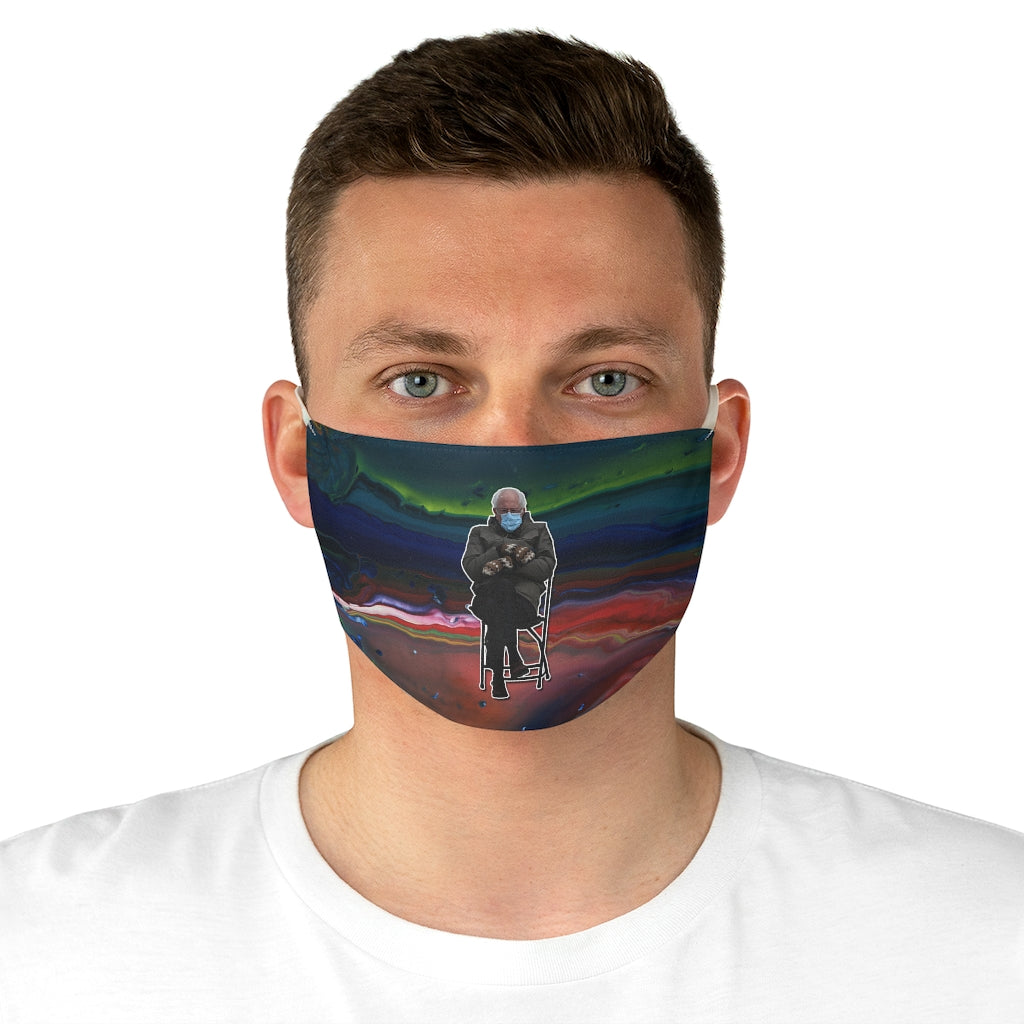 Bernie on Northern Light Fabric Face Mask