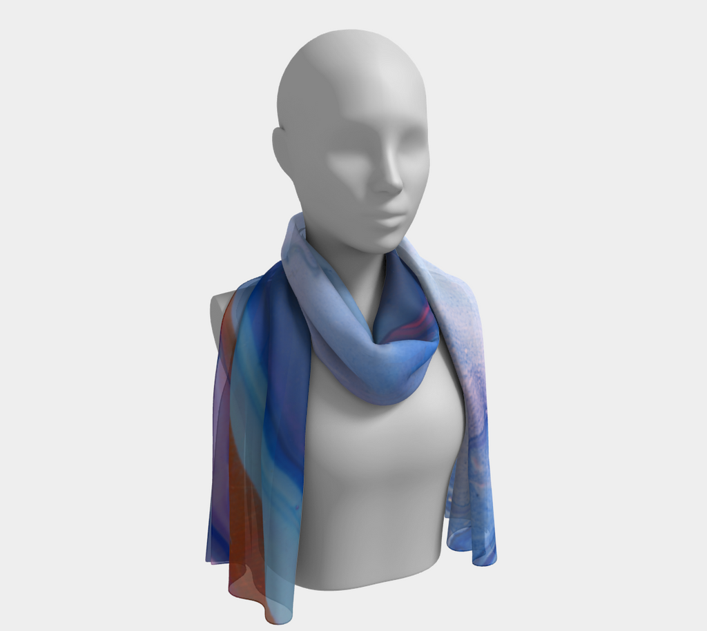 Rainbow Tornado Long Scarf