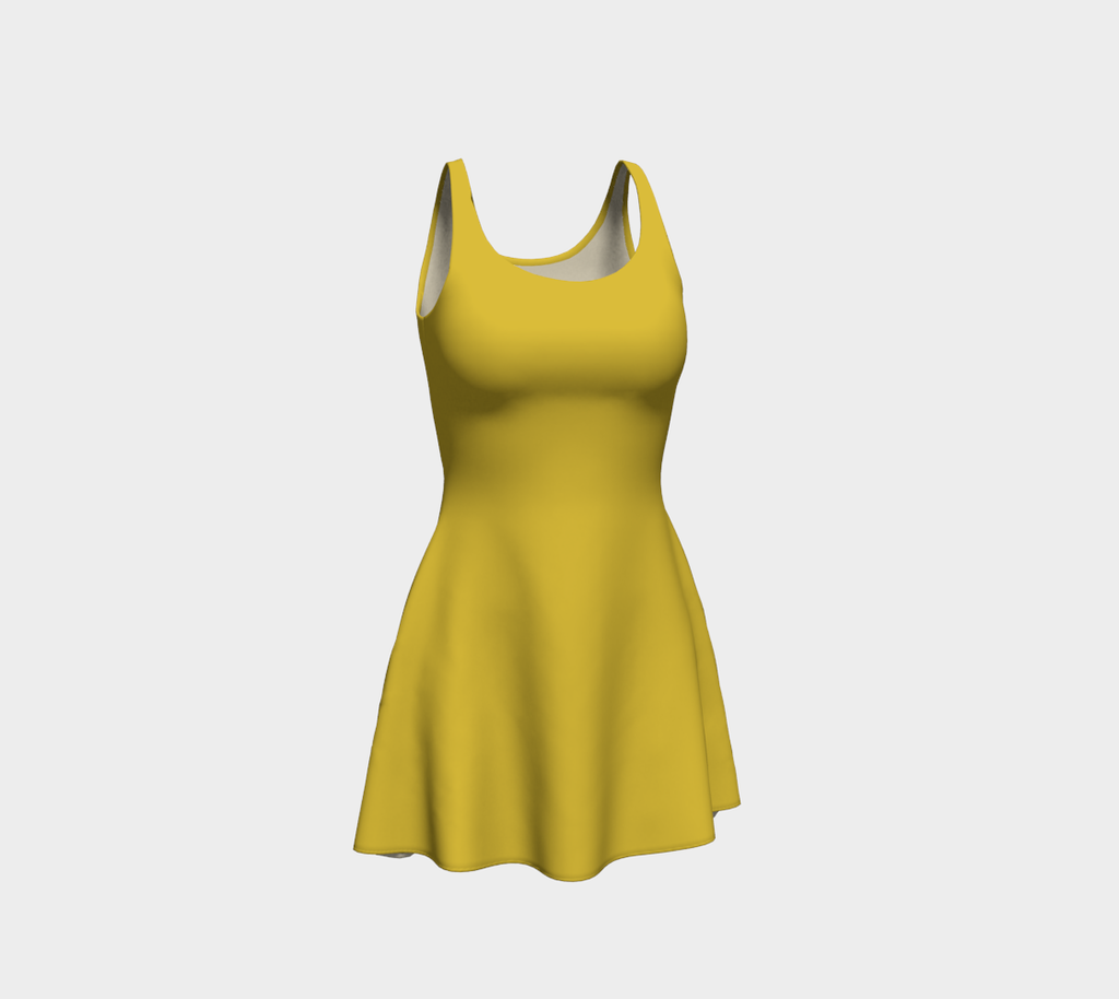 Butter Yellow Flare Dress