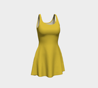Butter Yellow Flare Dress