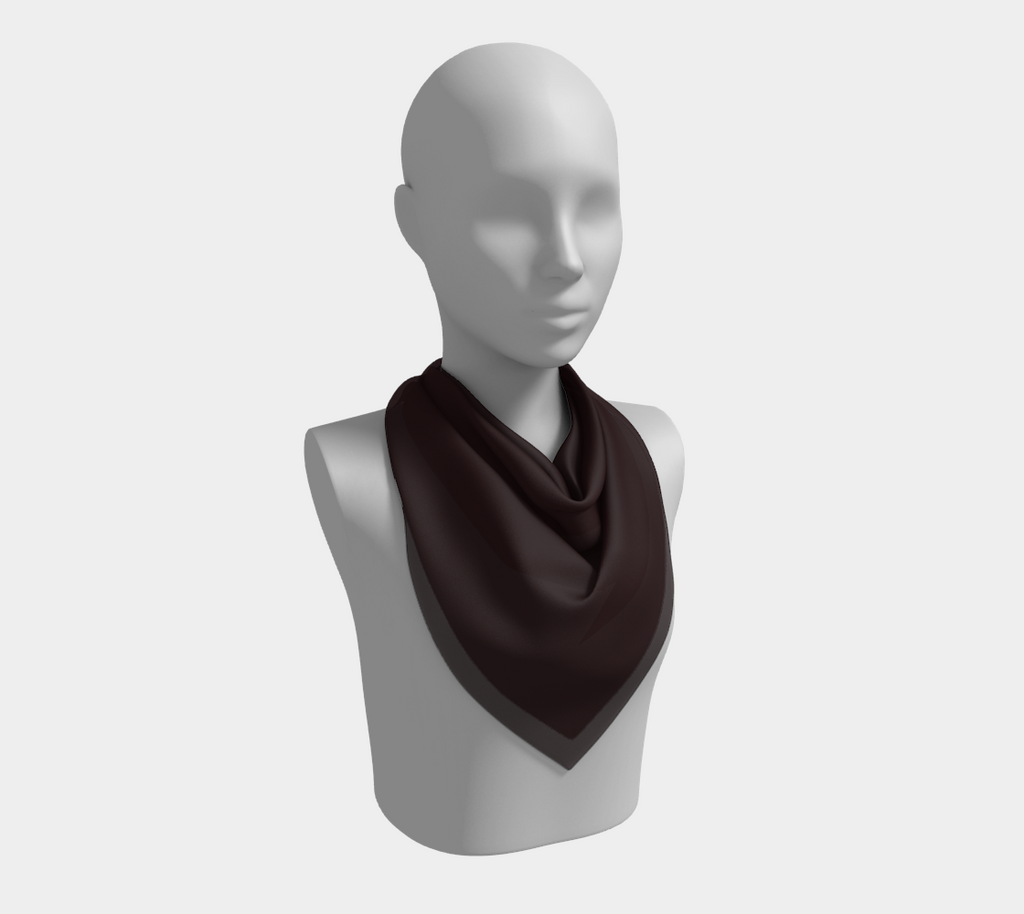 Chocolate Brown Luxury Silk Scarf Square