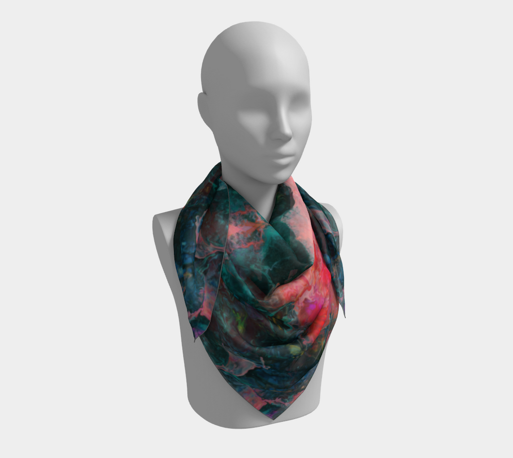 Feel the Borboleta Splash Print Square Scarf