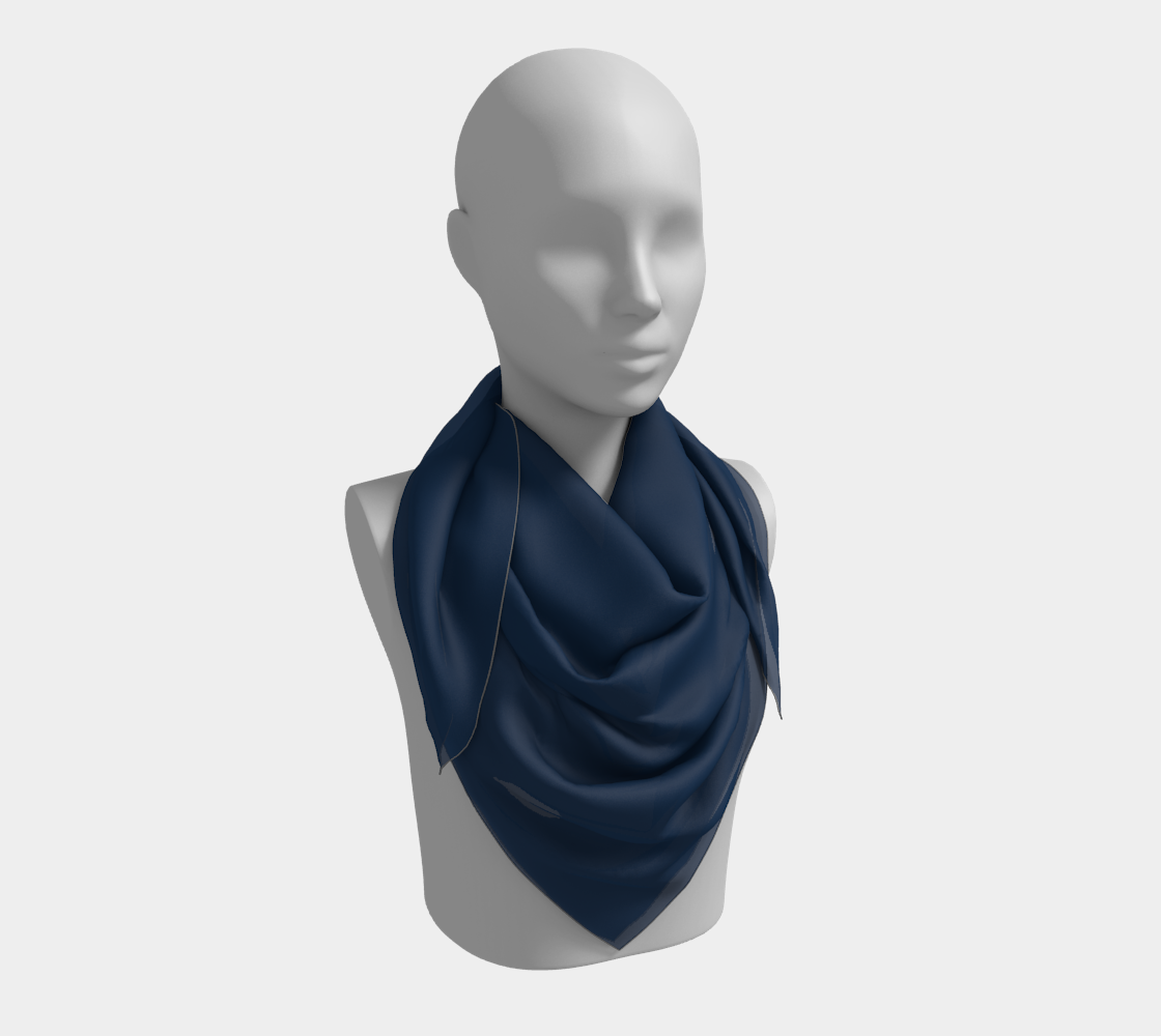 In the Navy Square Scarf