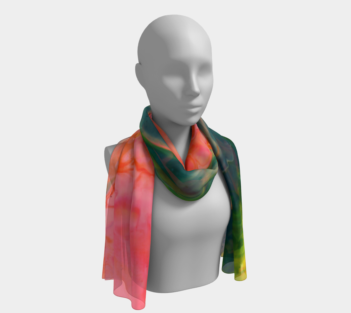 Rainbow Volcano Long Scarf