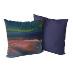 Northern Light Navy Blue Home Goods Premium Hypoallergenic Throw Pillow