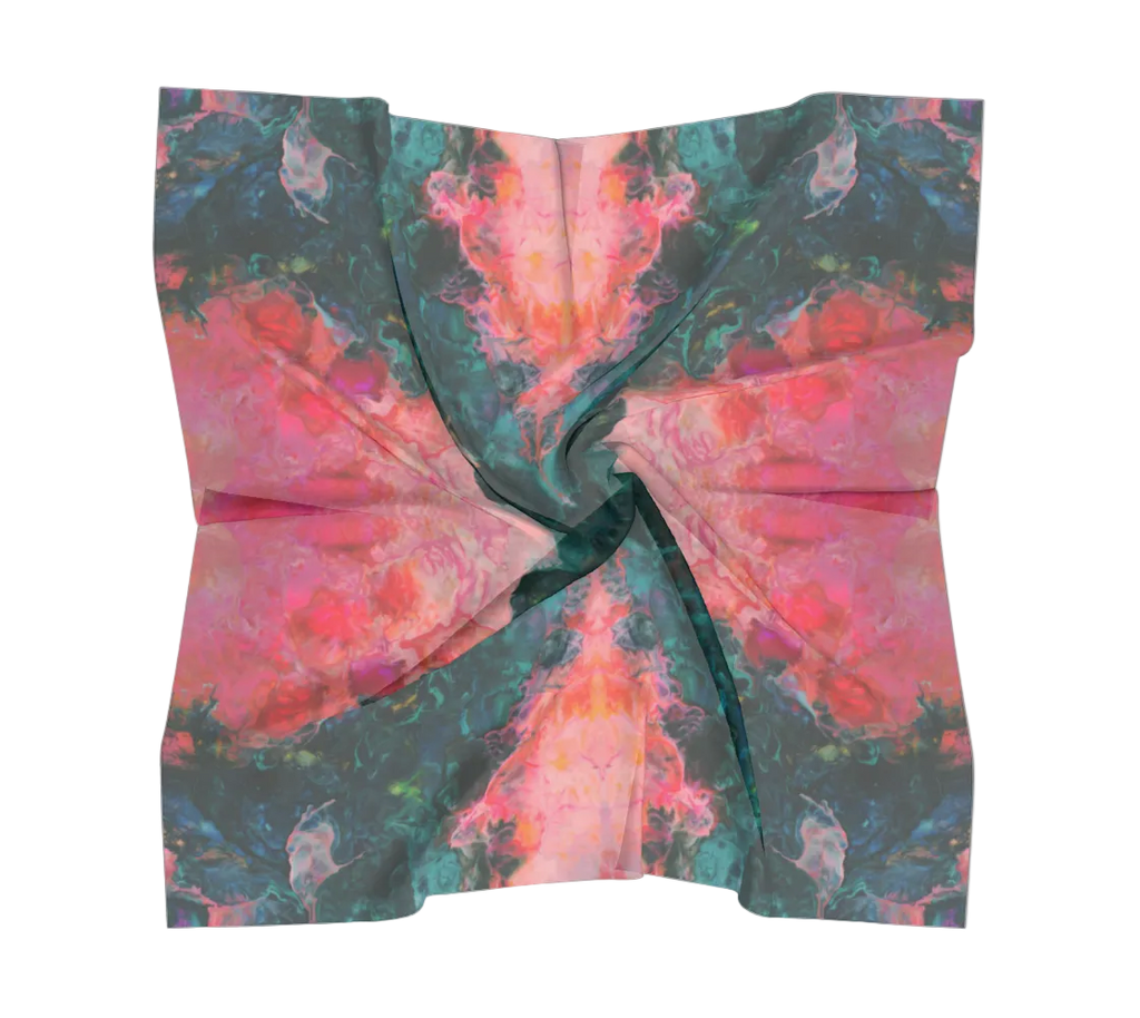 Feel the Borboleta Splash Print Square Scarf