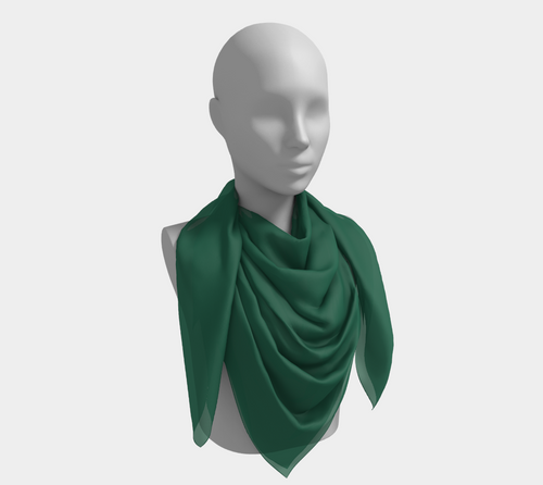 Bright Green Luxury Silk Scarf Square