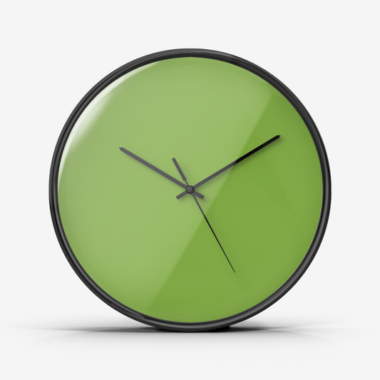 Grass Green Numberless Silent Wall Clock