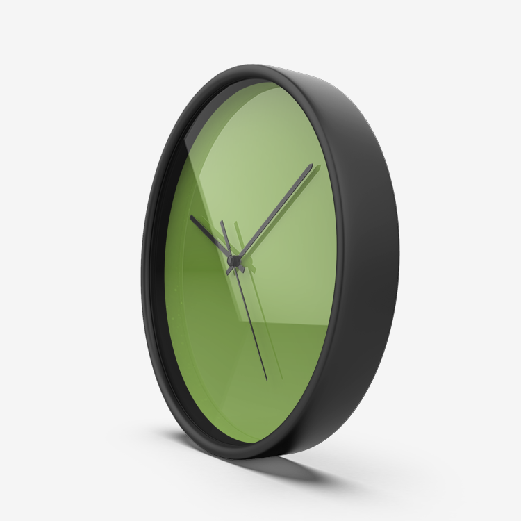 Grass Green Numberless Silent Wall Clock