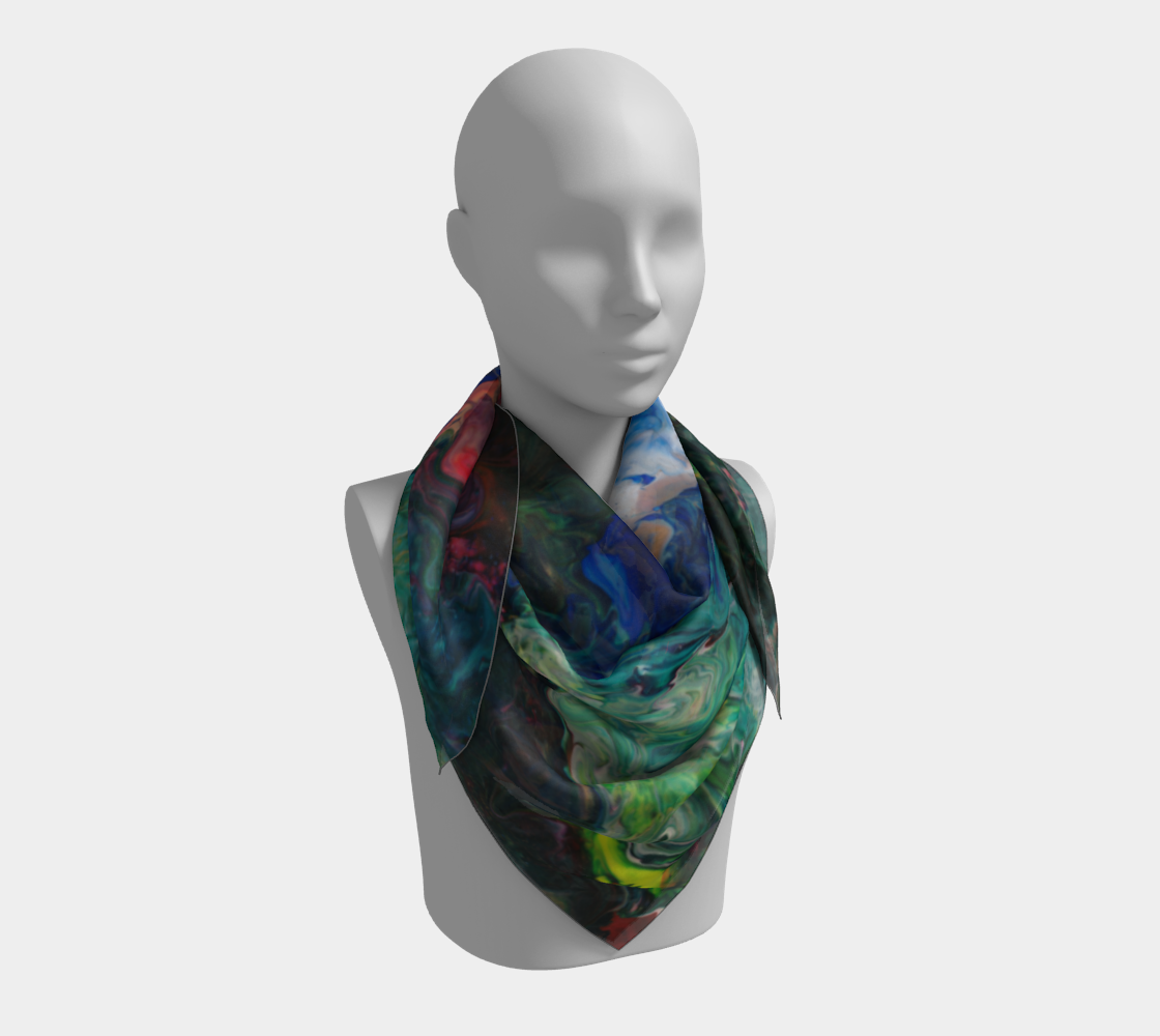 Flat Earth Square Scarf
