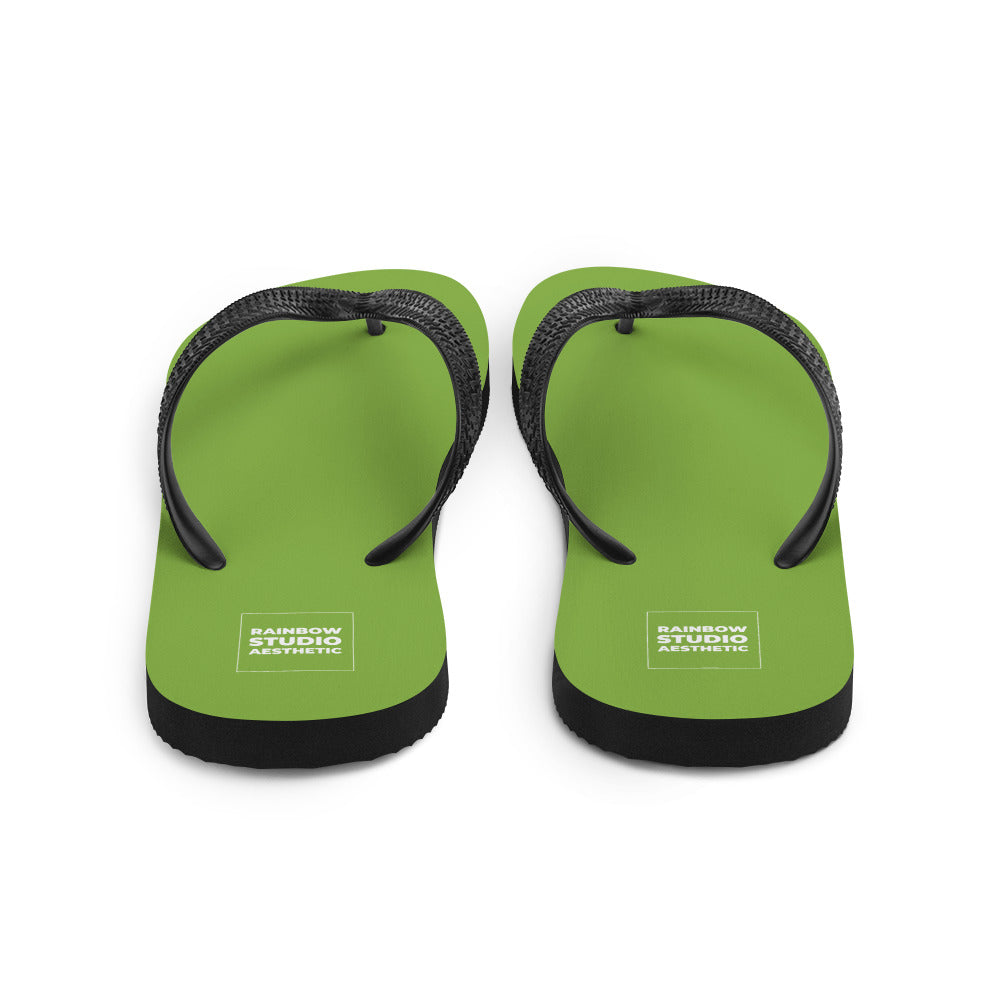 Green Grass Rainbow Brand Flip-Flops