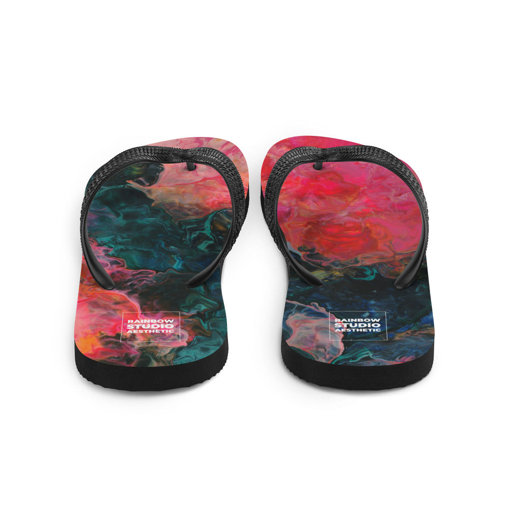 Feel the Borboleta Rainbow Brand Flip-Flops