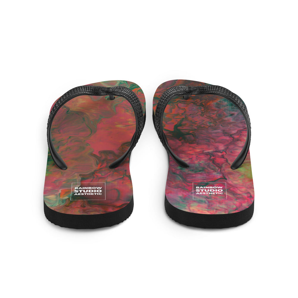 Bright Cameron Rainbow Brand Flip-Flops