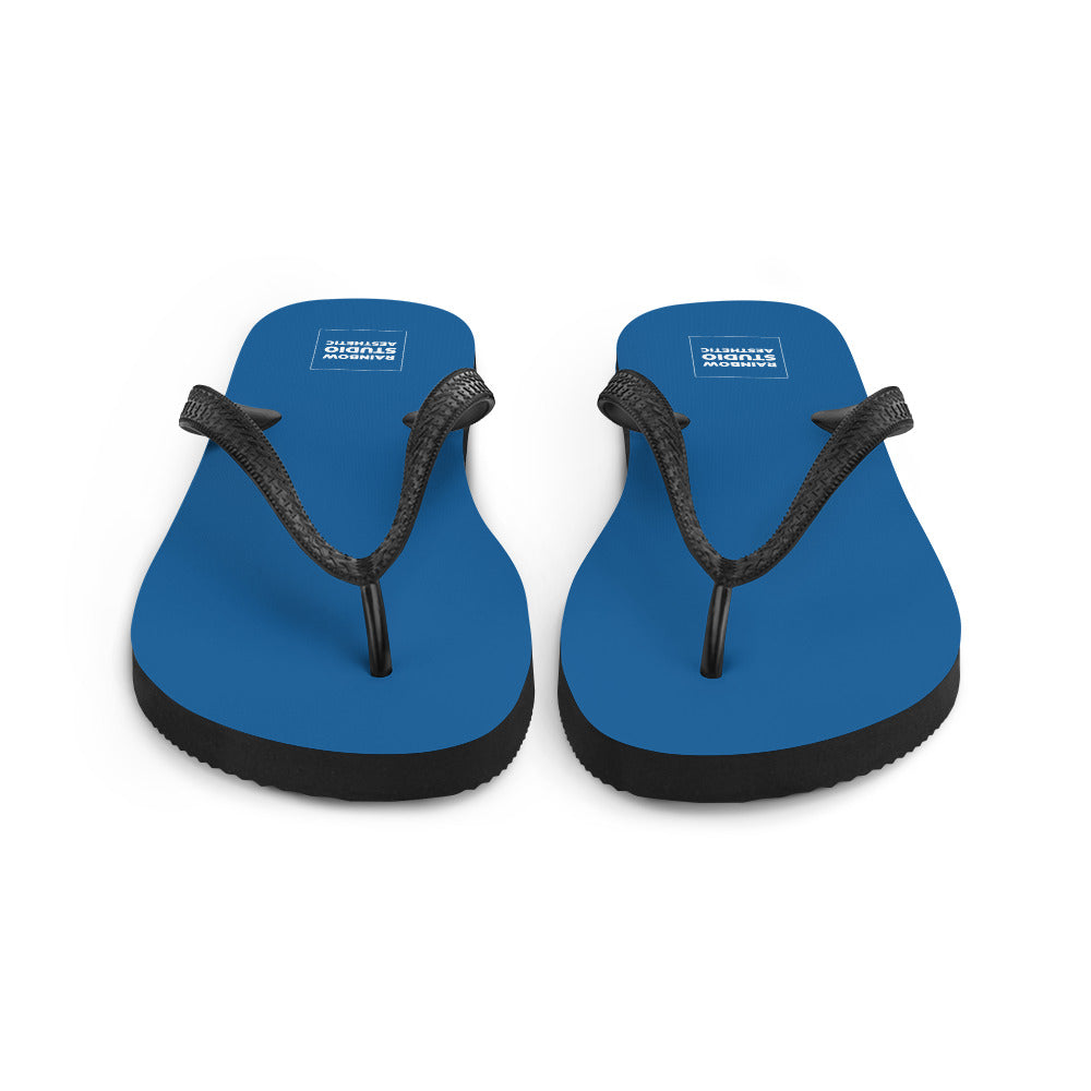 Water Blue Rainbow Brand Flip-Flops