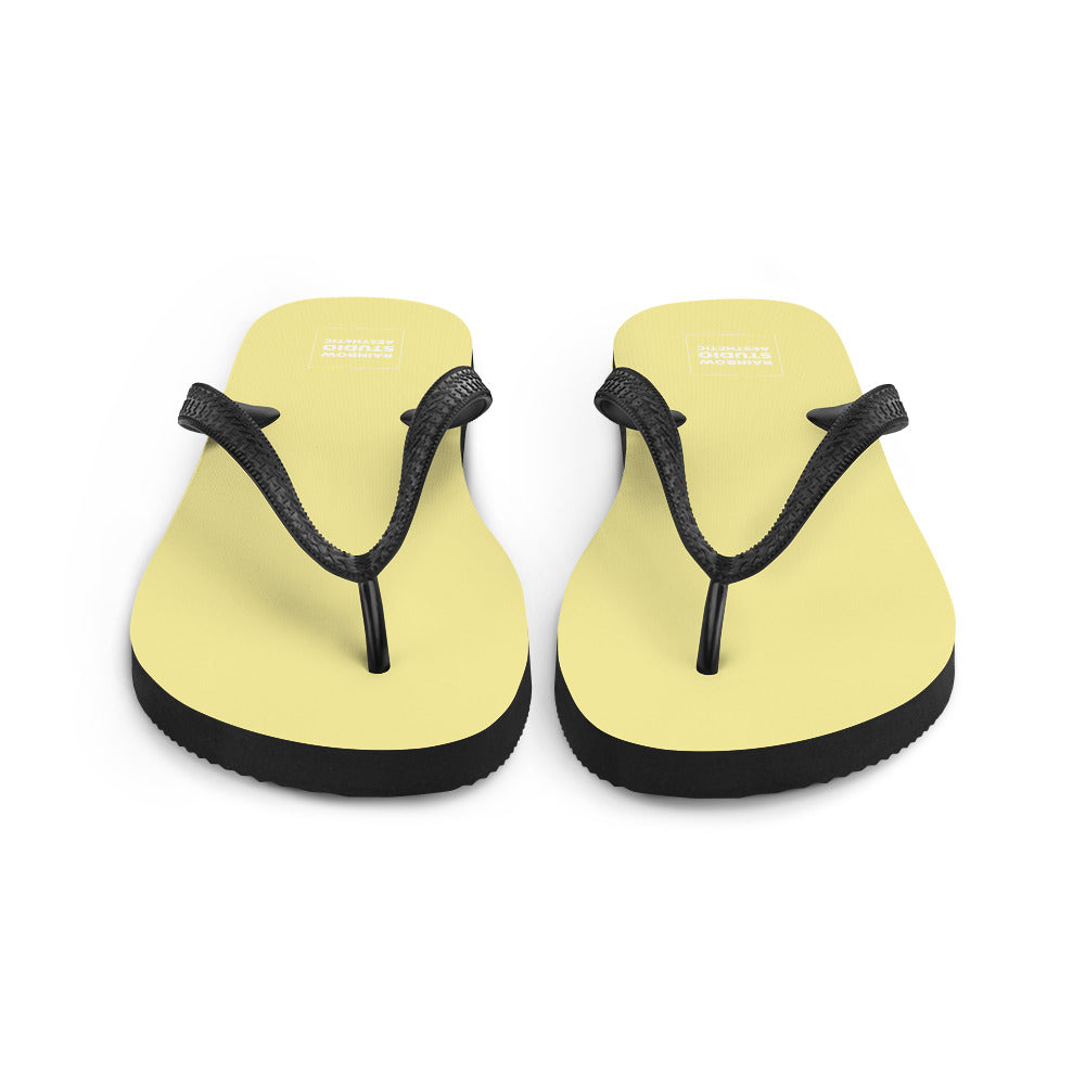 Butter Yellow Rainbow Brand Flip-Flops
