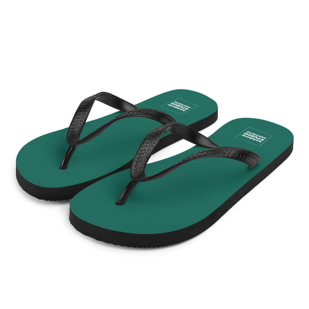 Bright Green Rainbow Brand Flip-Flops