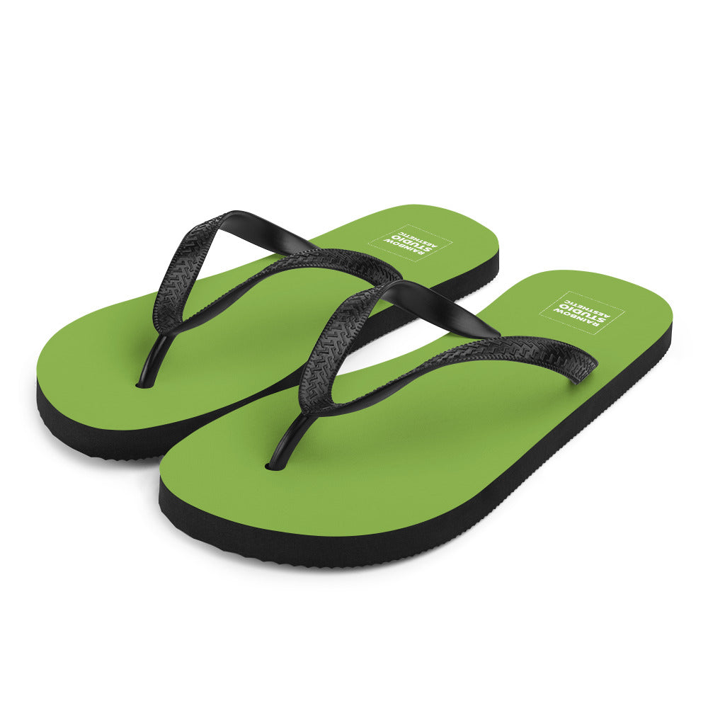 Green Grass Rainbow Brand Flip-Flops