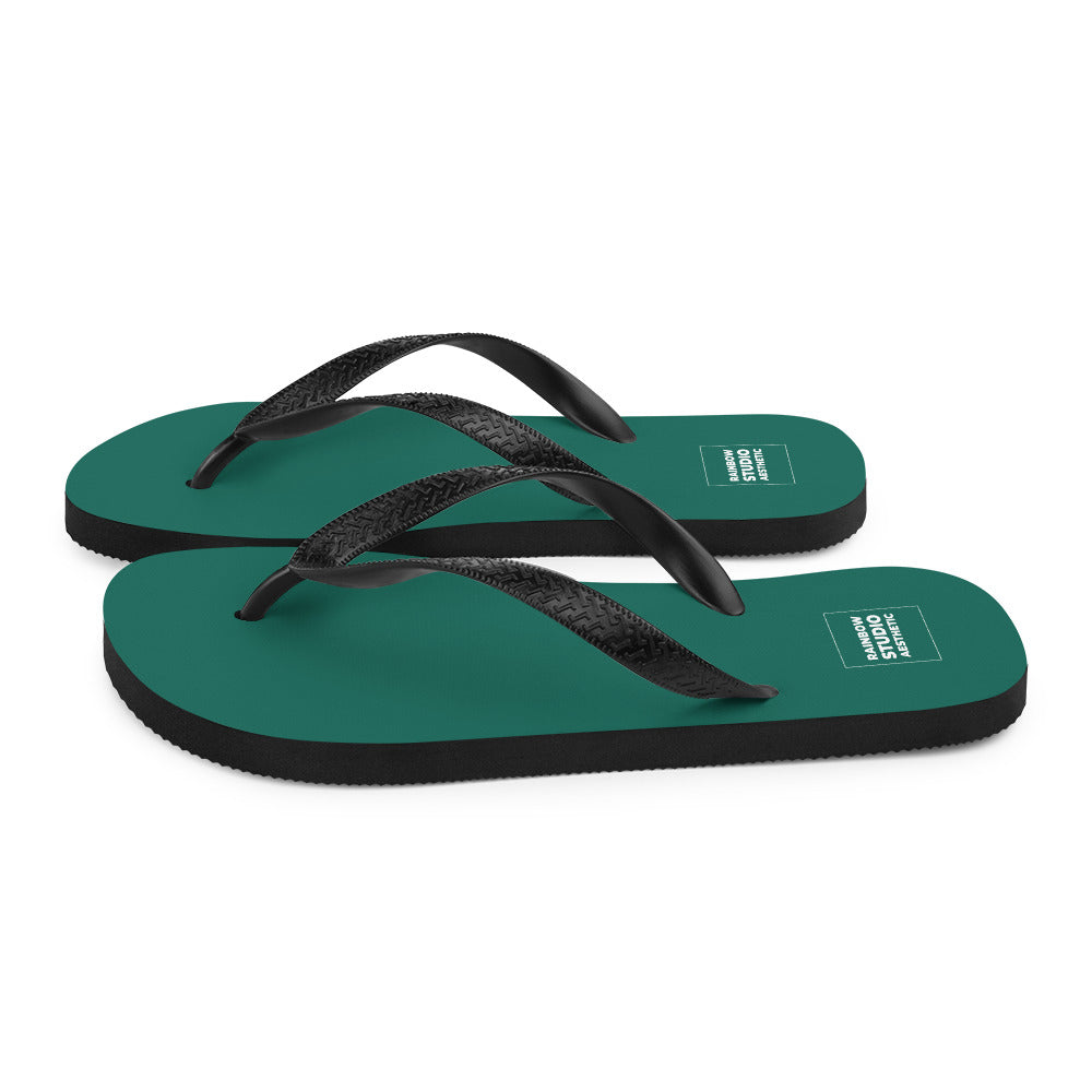 Bright Green Rainbow Brand Flip-Flops