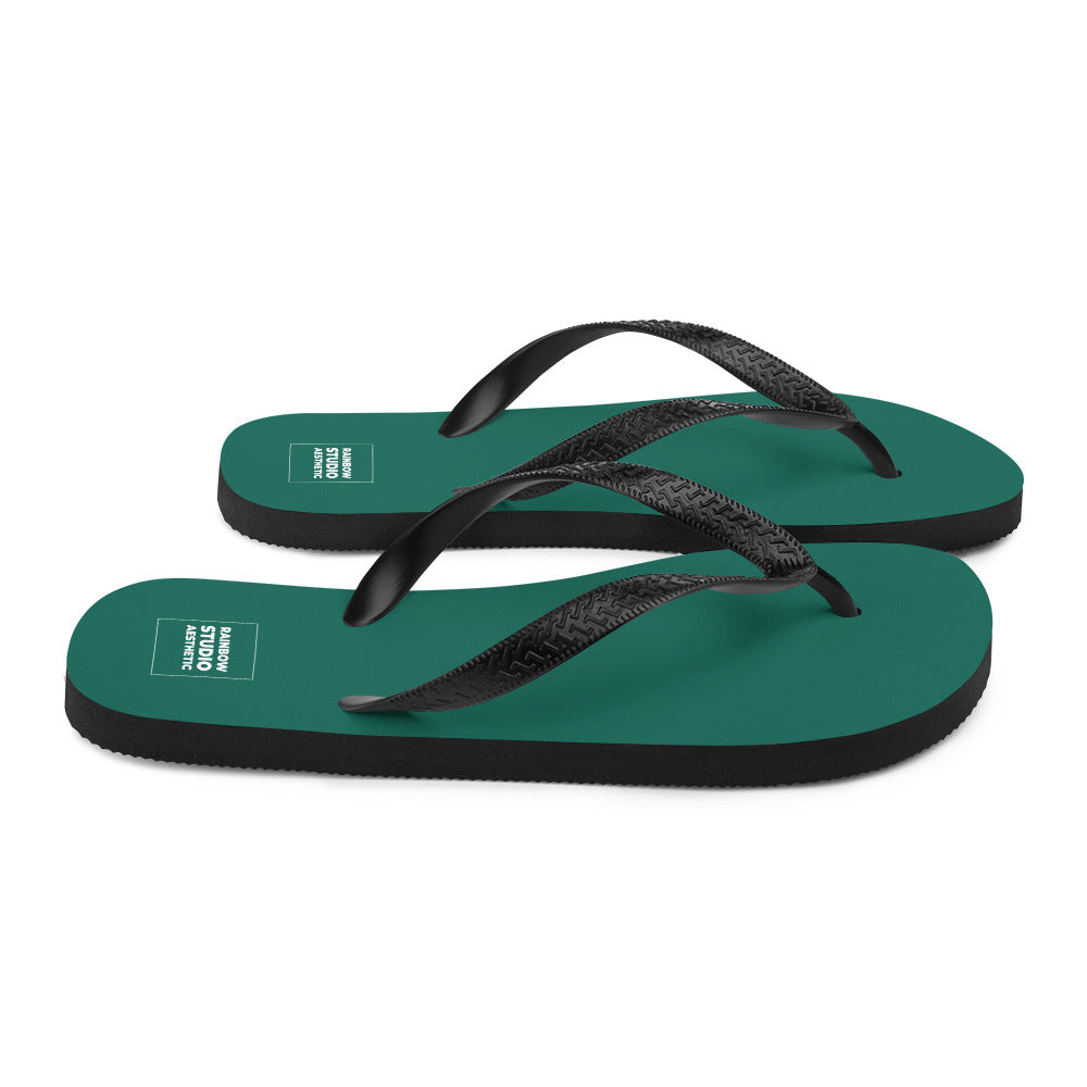 Bright Green Rainbow Brand Flip-Flops