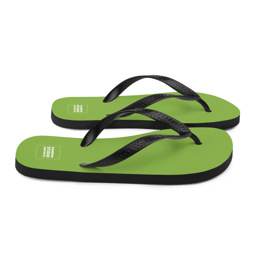 Green Grass Rainbow Brand Flip-Flops