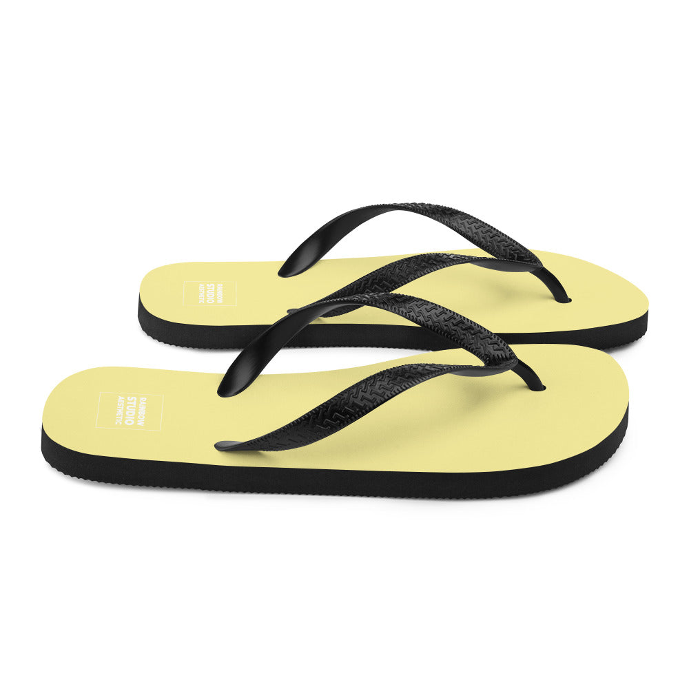 Butter Yellow Rainbow Brand Flip-Flops