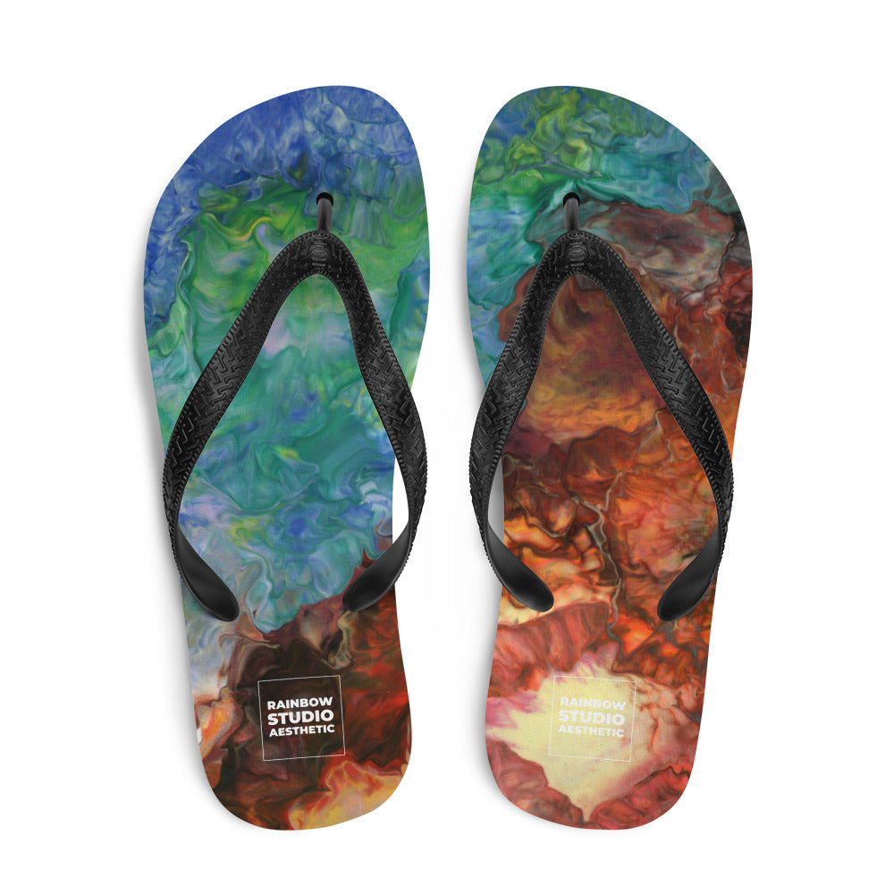 Aura Splash Rainbow Brand Flip-Flops