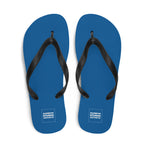 Water Blue Rainbow Brand Flip-Flops