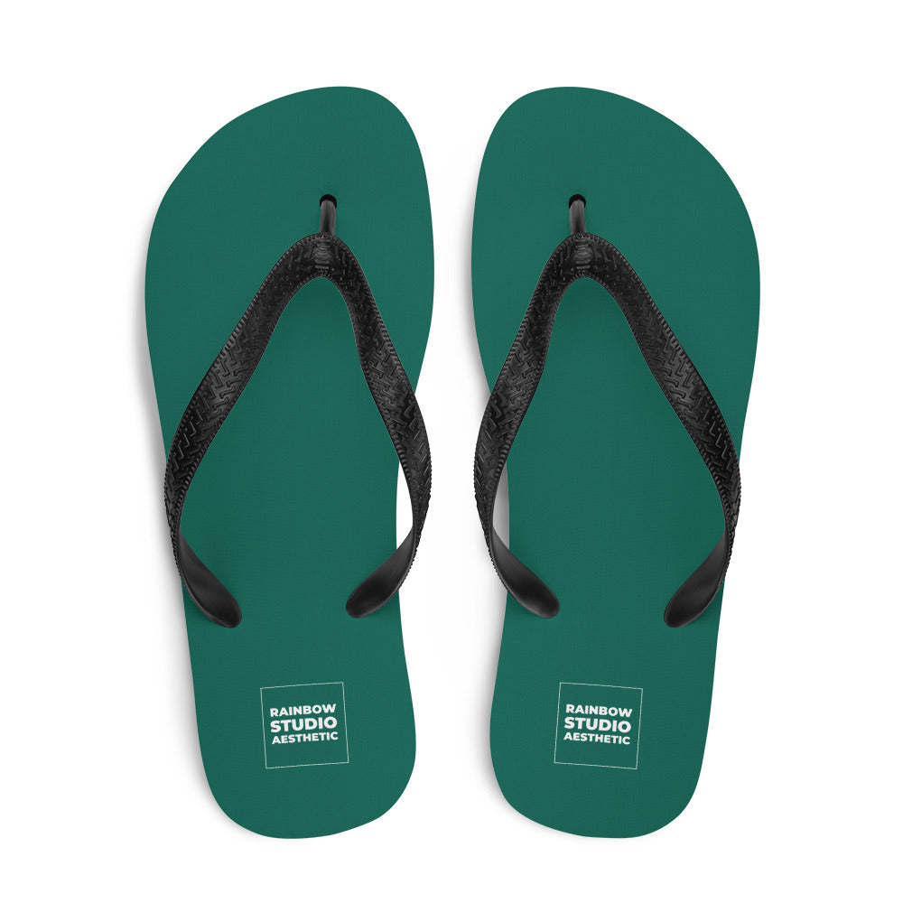 Bright Green Rainbow Brand Flip-Flops