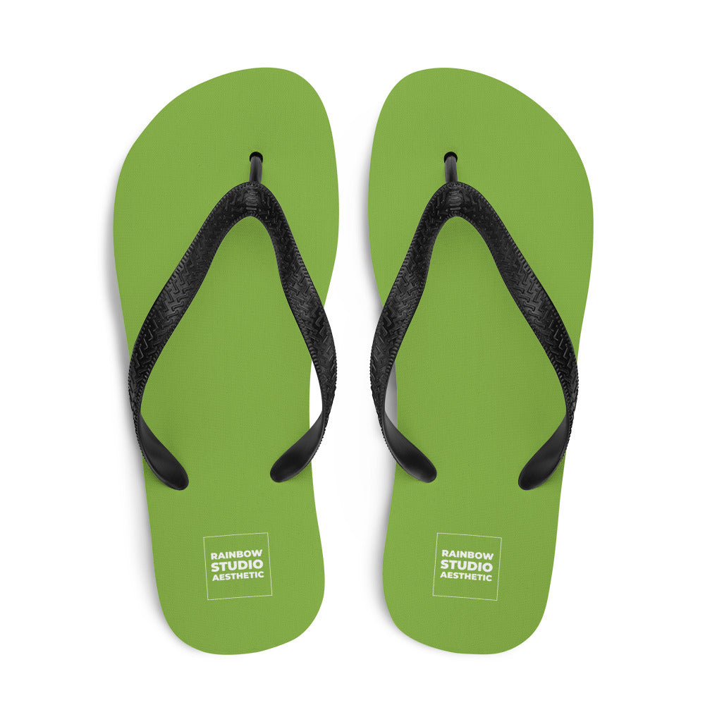 Green Grass Rainbow Brand Flip-Flops