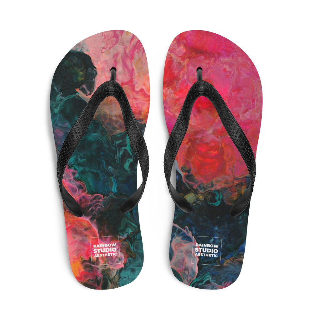 Feel the Borboleta Rainbow Brand Flip-Flops